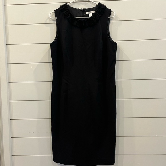 Liz Claiborne Black Sleeveless Mock Neck Sheath Dress - Picture 1 of 5